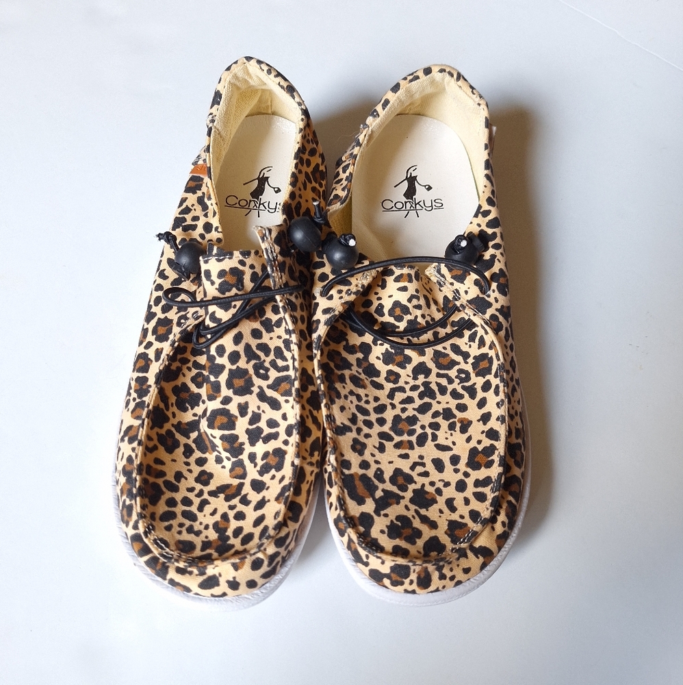 Conkys Animal Print Slide On Shoes
